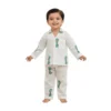 Green giraffe print kids night suit soft cotton comfortable sleepwear for kids