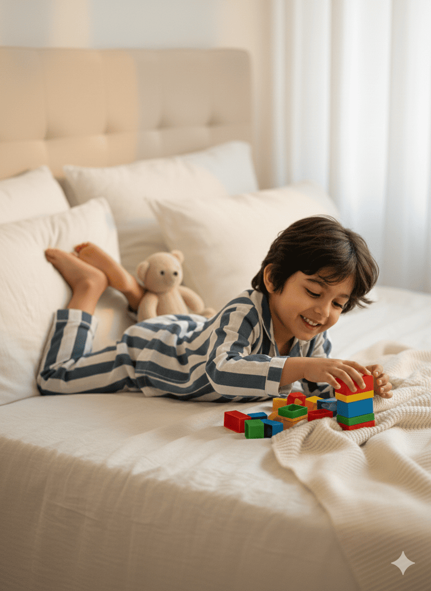 Kids Night suit - Grey Stripe Kids Night suit - Grey Stripe