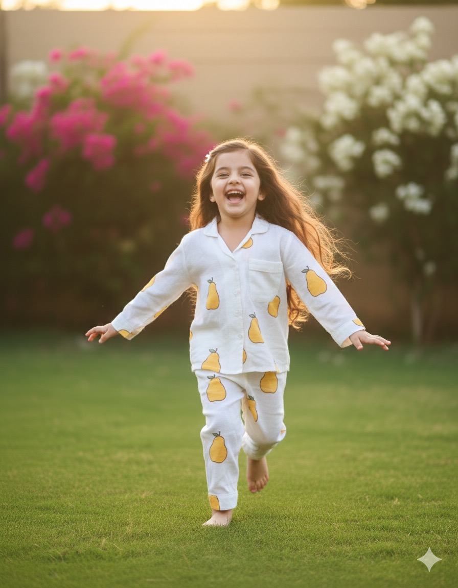 Kids Night suit - Yellow Mango Kids Night suit - Yellow Mango