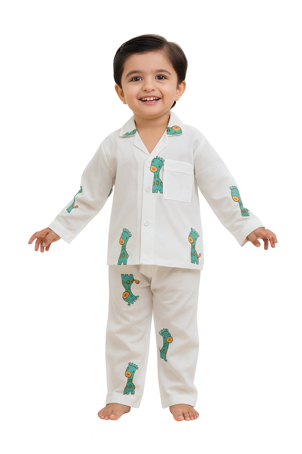 Kids Night suit – Green Ziraff hover view