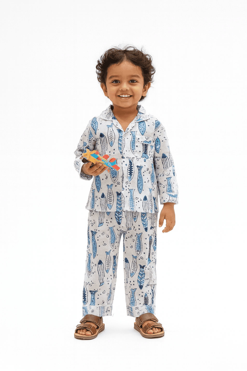 Kids Night Suit - Blue Fish hover view