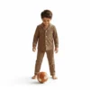 Leopard print cotton kids night suit catalog shot, detailed and stylish