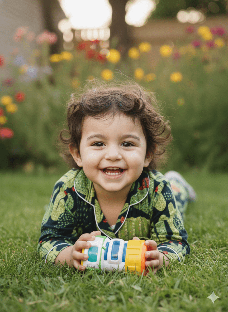 Kids Night suit - Black Cactus