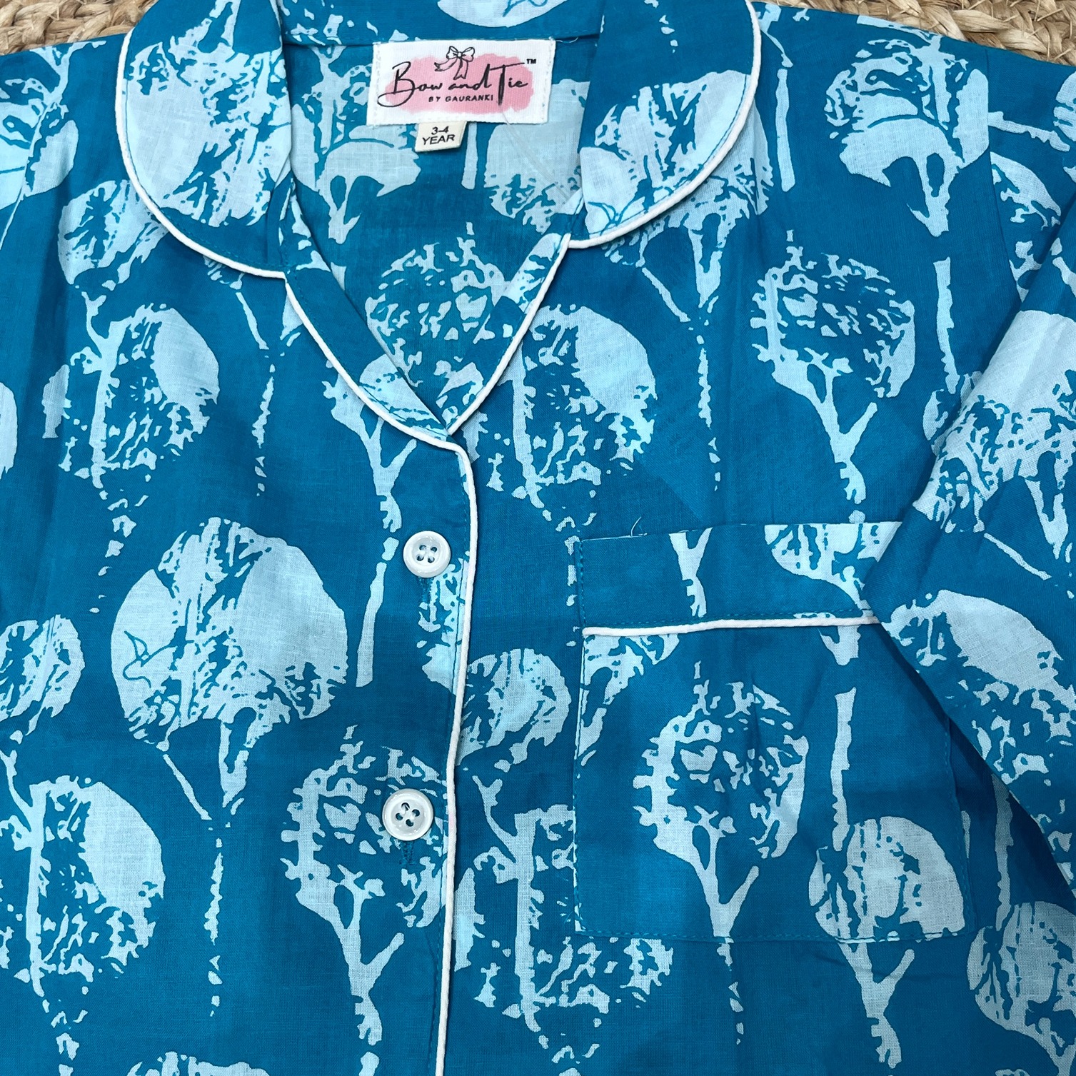 Kids Night suit - Sky Blue hover view