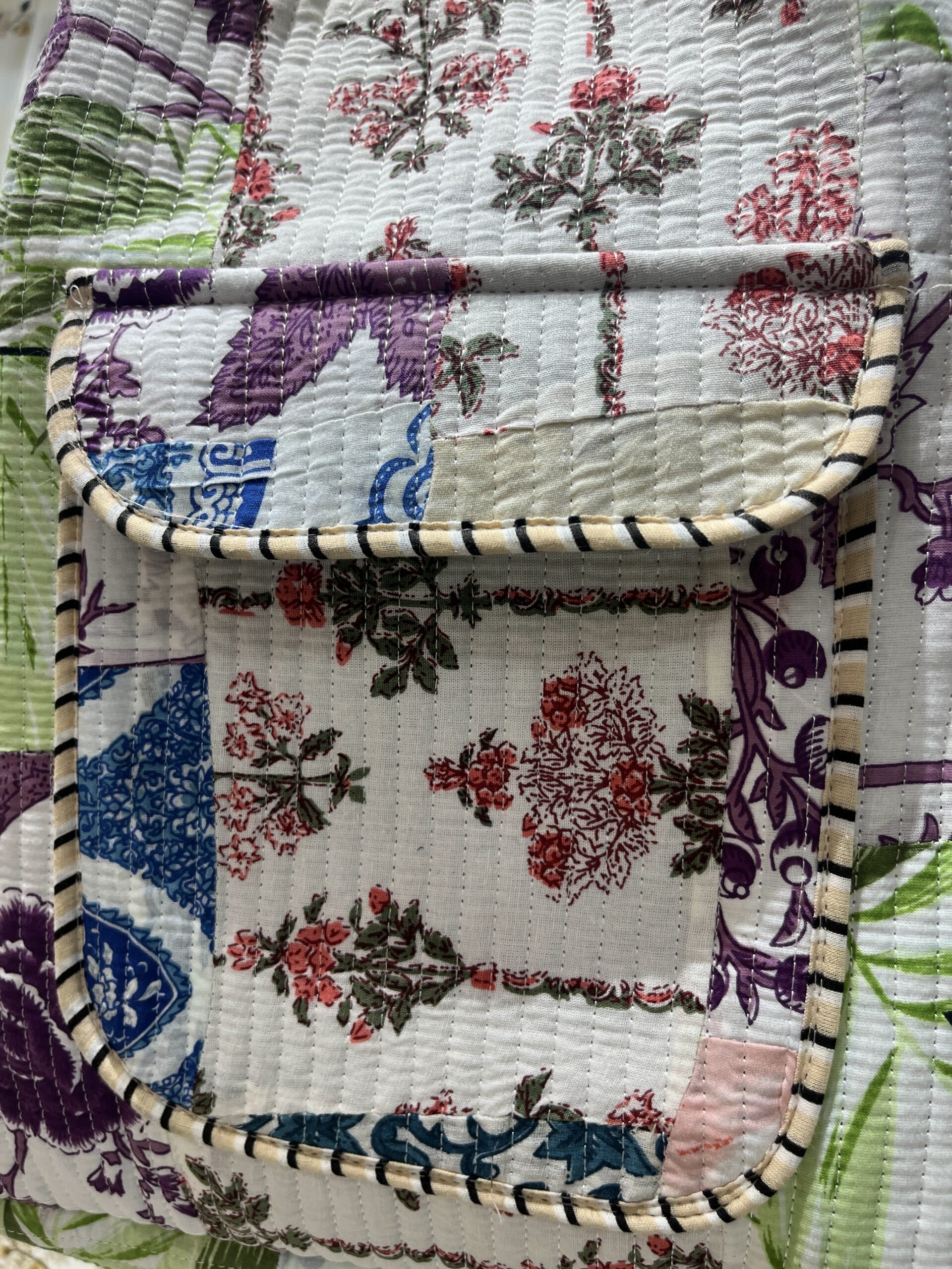 White Patchwork Design hover view