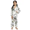 Kids white jungle print cotton night suit catalog image, stylish and comfortable nightwear