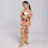Mix fruit print cotton kids night suit front view, colorful and comfortable sleepwear for kids