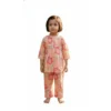 Peach floral girls cotton co-ord set studio cutout, clean and stylish coordinated outfit