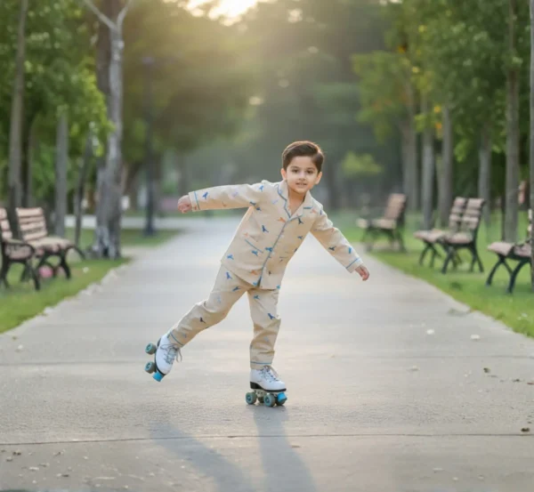 Premium Poplin Kids Nightwear Designed for Winter Comfort