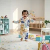 Kids poplin cotton winter night suit full length on child, cozy and stylish sleepwear