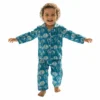 Kids sky blue cotton night suit catalog image, stylish and breathable sleepwear