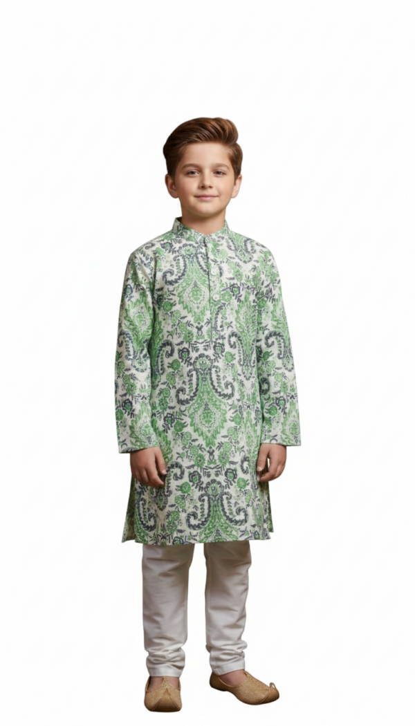 Boys kurta pajama front view, traditional and stylish ethnic wear for boys