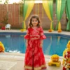 Red girls lehenga choli traditional ethnic wear for kids stylish festive outfit