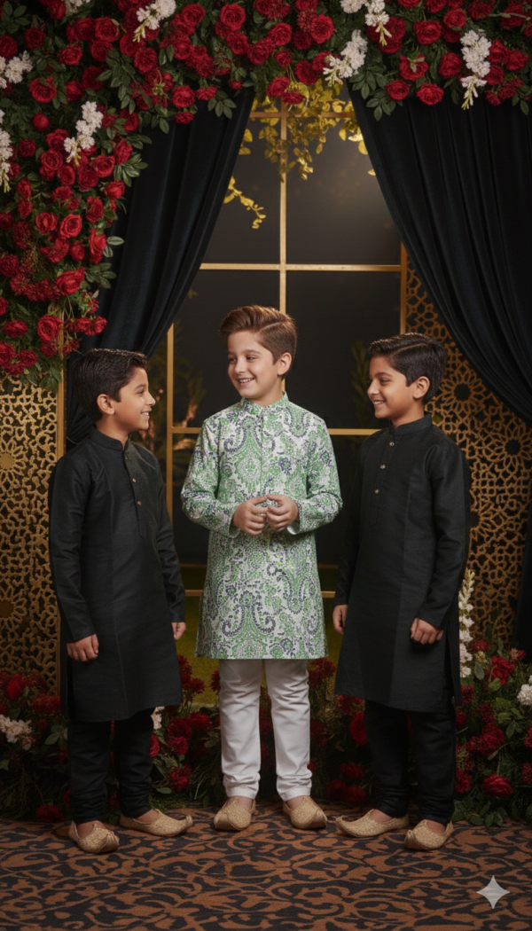 Boys kurta pajama lifestyle image, stylish and comfortable ethnic wear for everyday occasions
