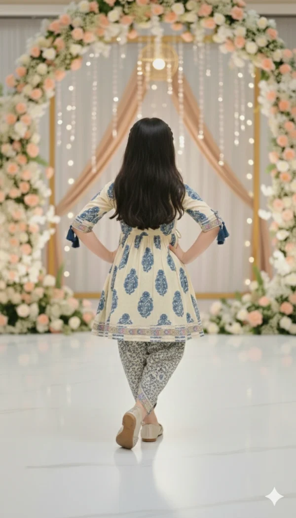 Girls angrakha full outfit view, complete ethnic wear for festive occasions