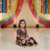 Purple lehenga choli for girls candid shot, natural and comfortable festive wear