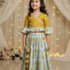Girls lehenga choli full outfit view, complete ethnic wear set for festive occasions