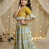 Girls lehenga choli candid shot, natural pose showing comfort and style