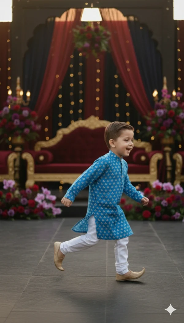 Boys kurta pajama modern style, trendy and comfortable festive outfit for kids