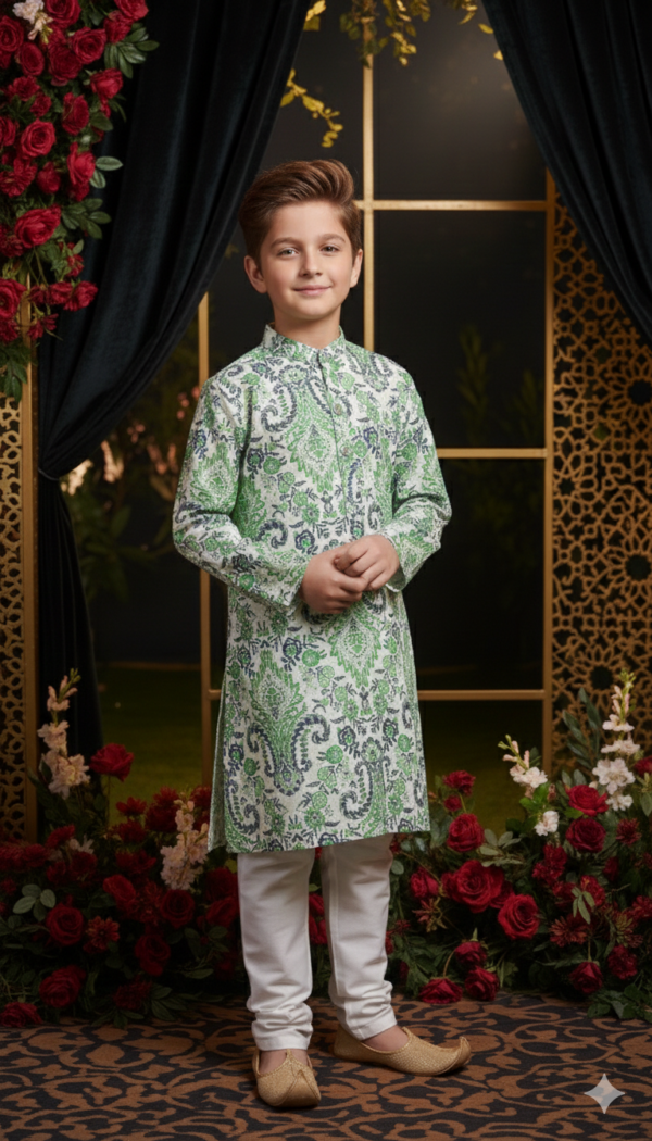 Boys kurta pajama festive look, perfect ethnic wear for celebrations and weddings