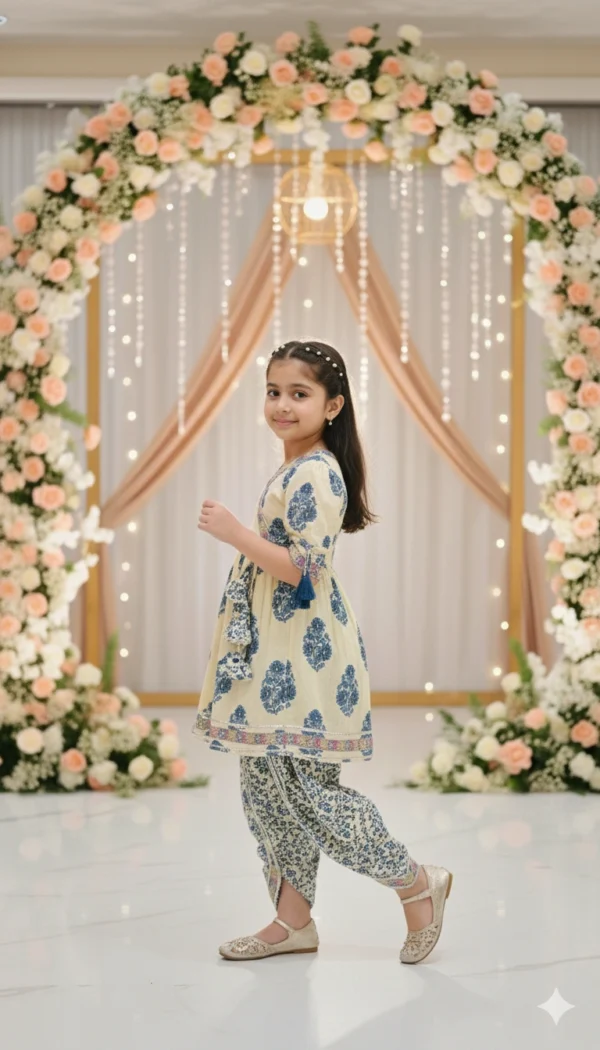 Girls angrakha festive look, perfect ethnic wear for celebrations and weddings