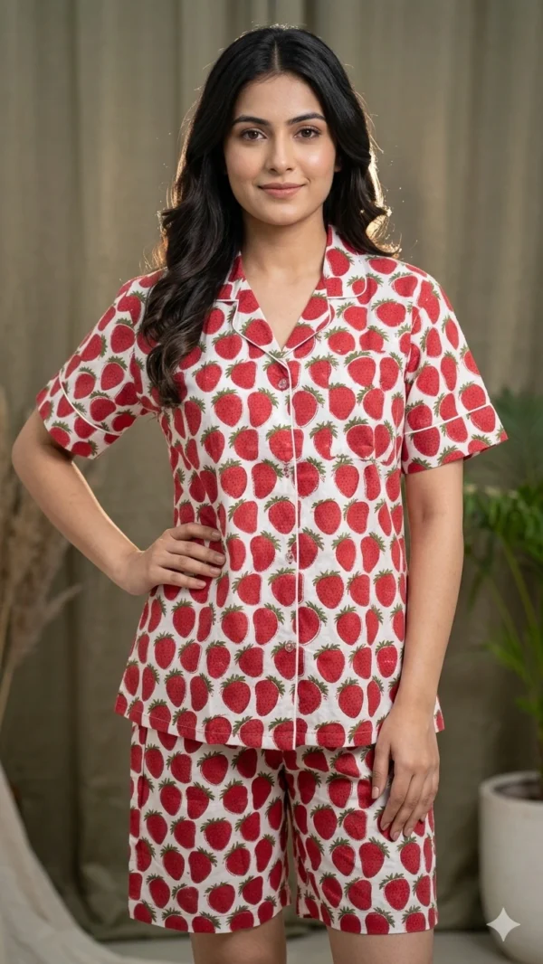 Women's Half Sleeves Night Suit