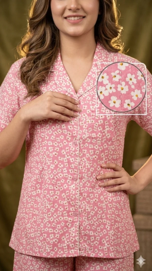 Women's Half Sleeves Night Suit hover view