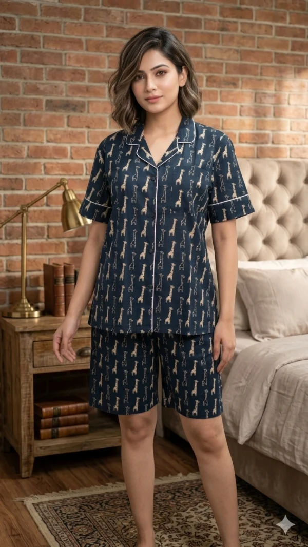 Women's Half Sleeves Night Suit