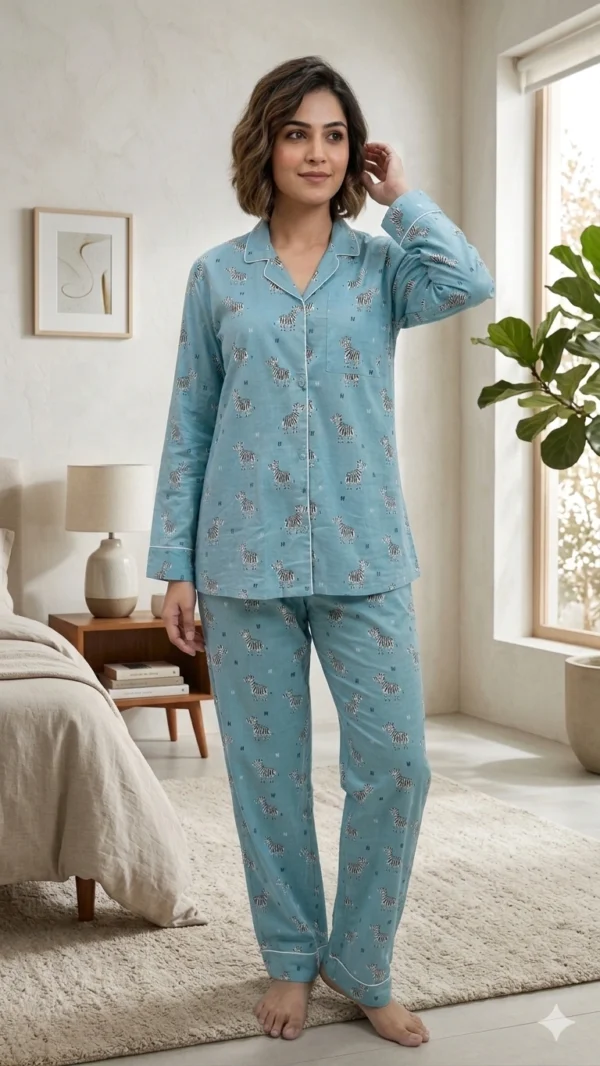 Women's Full Sleeves Night Suit hover view