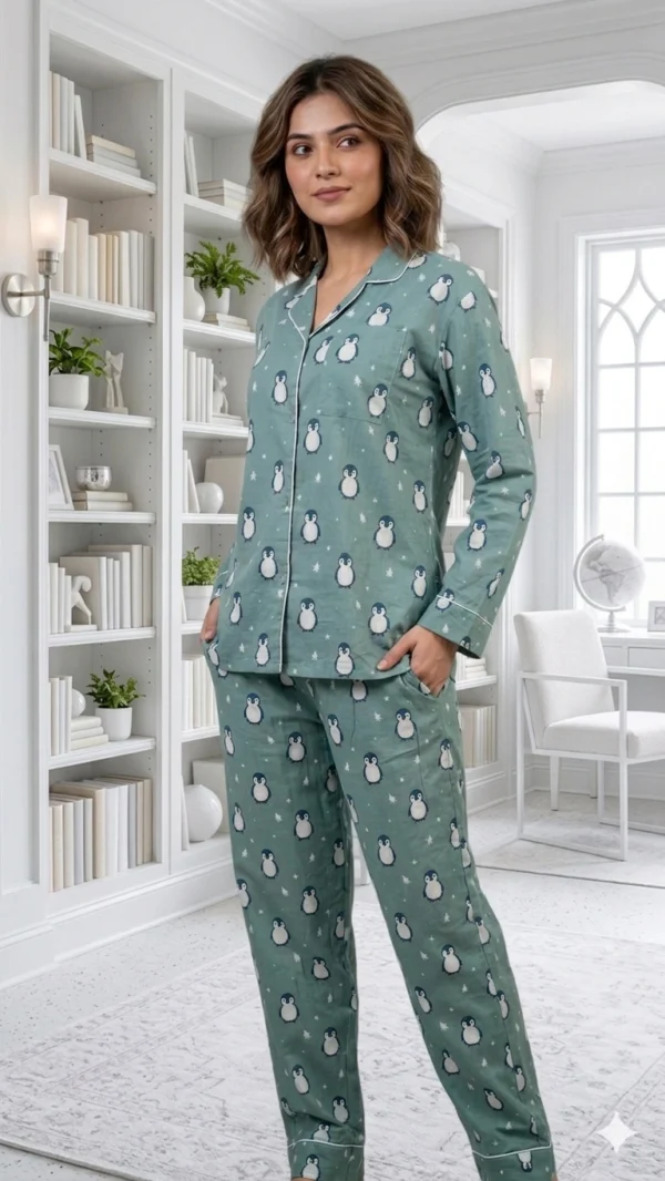 Women's Full Sleeves Night Suit hover view