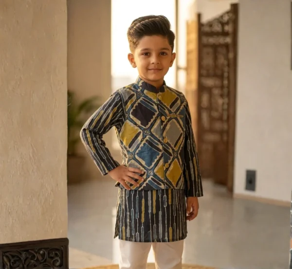 Boys Kurta Pajama with Jacket