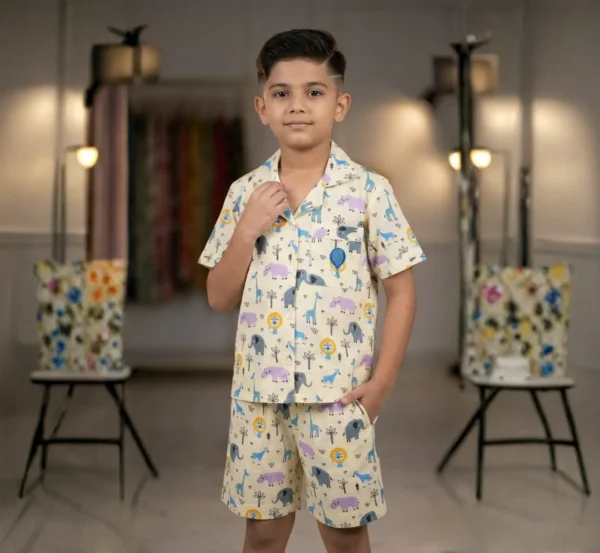 Premium Pure Cotton Kids Cord Set by Bow And Tie hover view