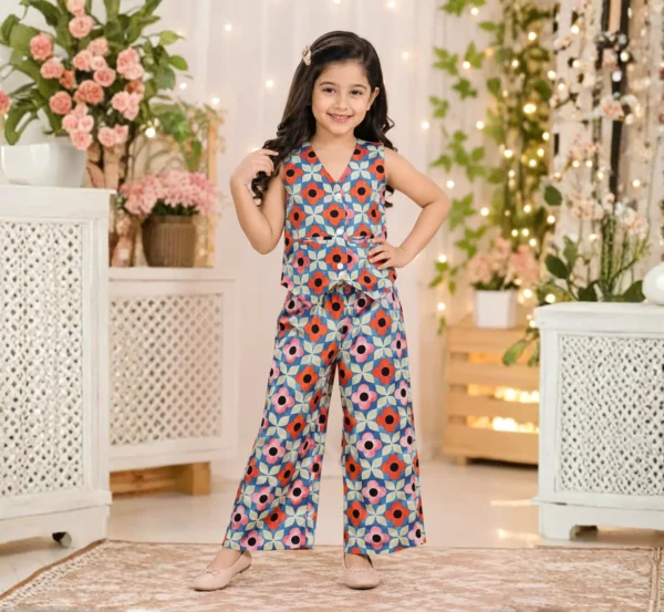 Comfortable Pure Cotton Girls Waist Coat for Casual Outings hover view