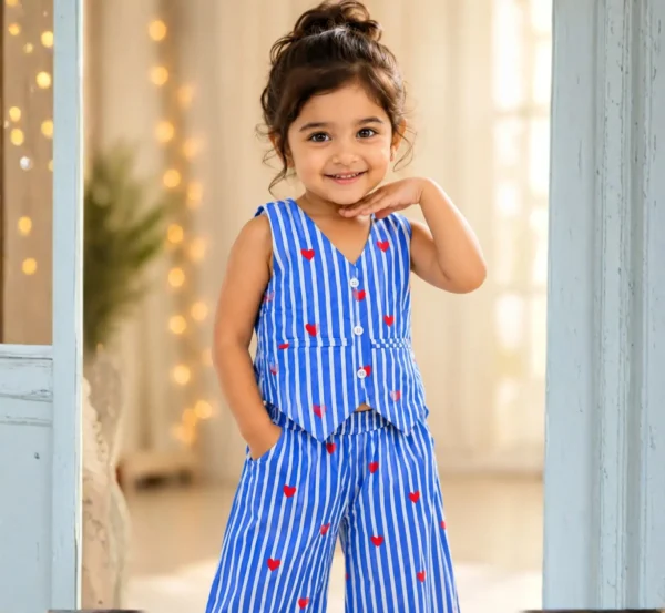 Comfortable Pure Cotton Girls Waist Coat for Daily Styling hover view