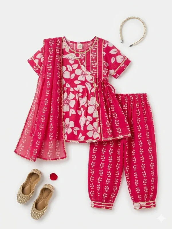 Girls Angrakha with Afgani Pant hover view