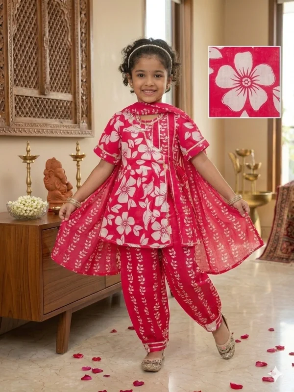 Girls Angrakha with Afgani Pant