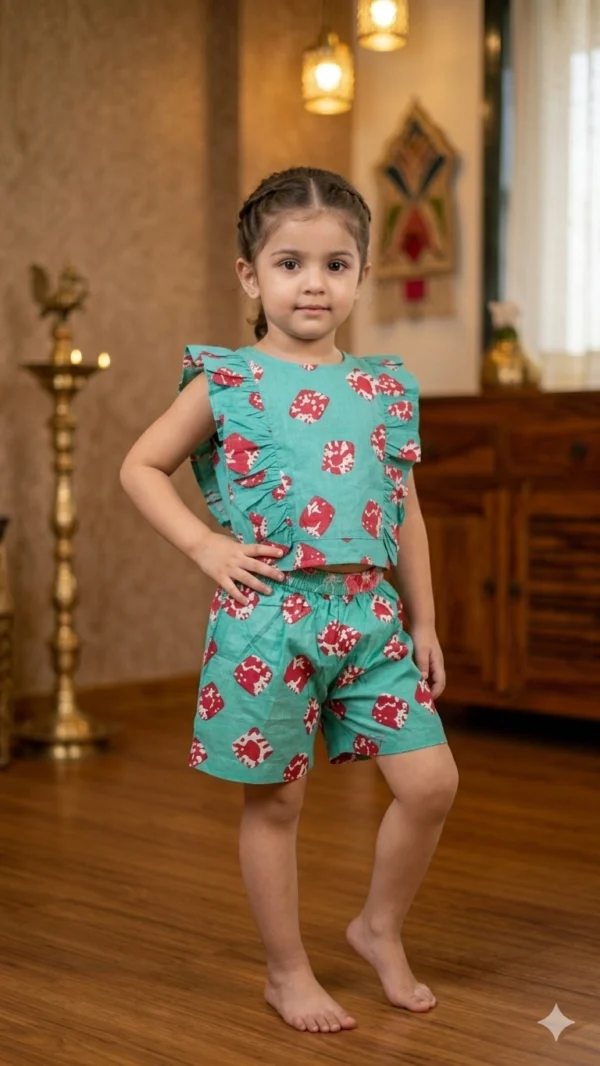 Buy Stylish Green Girls Cord Set Online