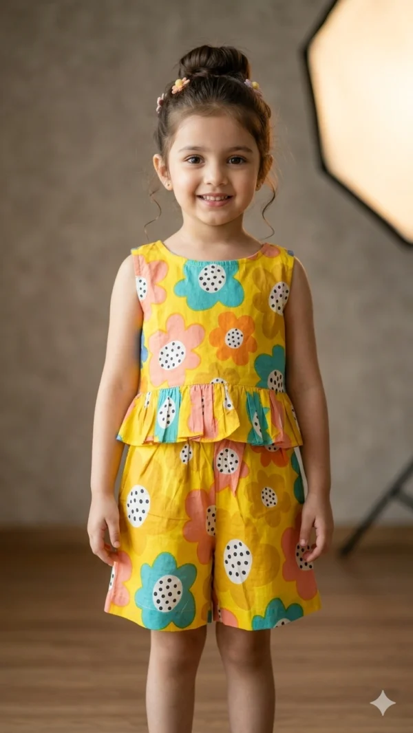 Lightweight Yellow Girls Cord Set for Everyday Comfort