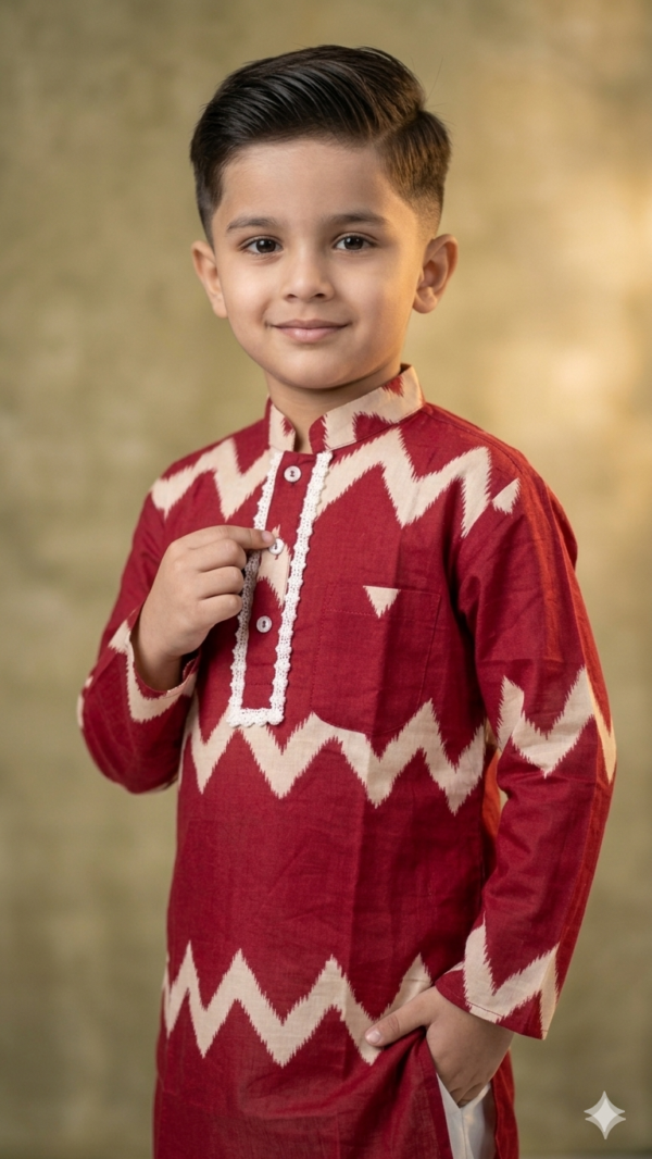 Comfortable Boys Kurta Pajama Made from Pure Cotton for All-Day Wear hover view