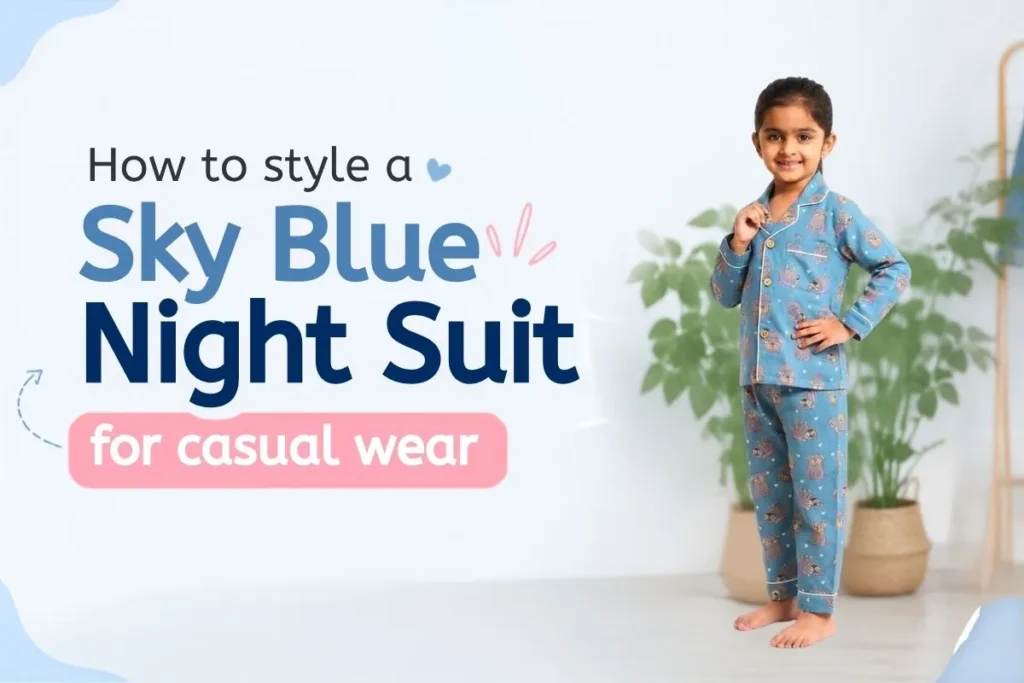 How to Style a Sky Blue Night Suit for Casual Wear