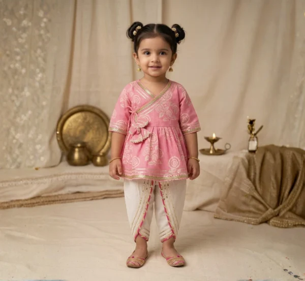 Girls Angrakha with Dhoti