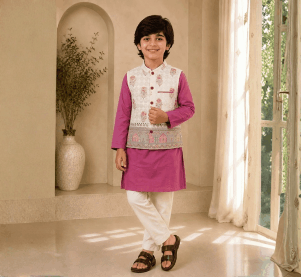 Boys Kurta Pajama with Jacket