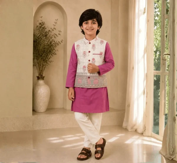 Boys Kurta Pajama with Jacket