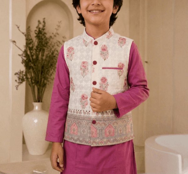 Boys Kurta Pajama with Jacket hover view