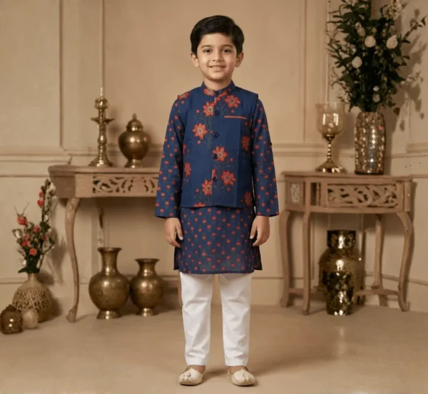 Boys Kurta Pyjama with Jacket