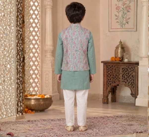 Boys Kurta Pajama with Jacket hover view