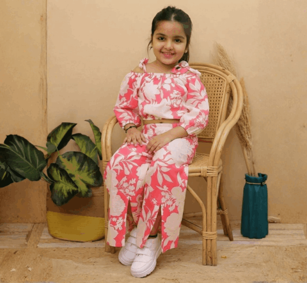 Girls' Cord Set Off-Shoulder