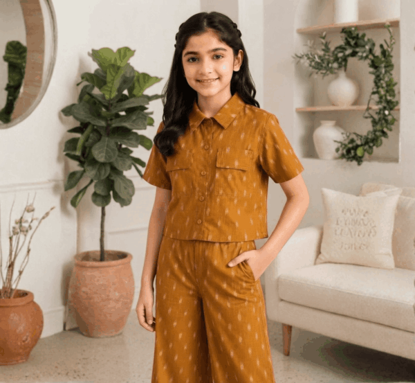Girls Crop Shirt with Palazzo