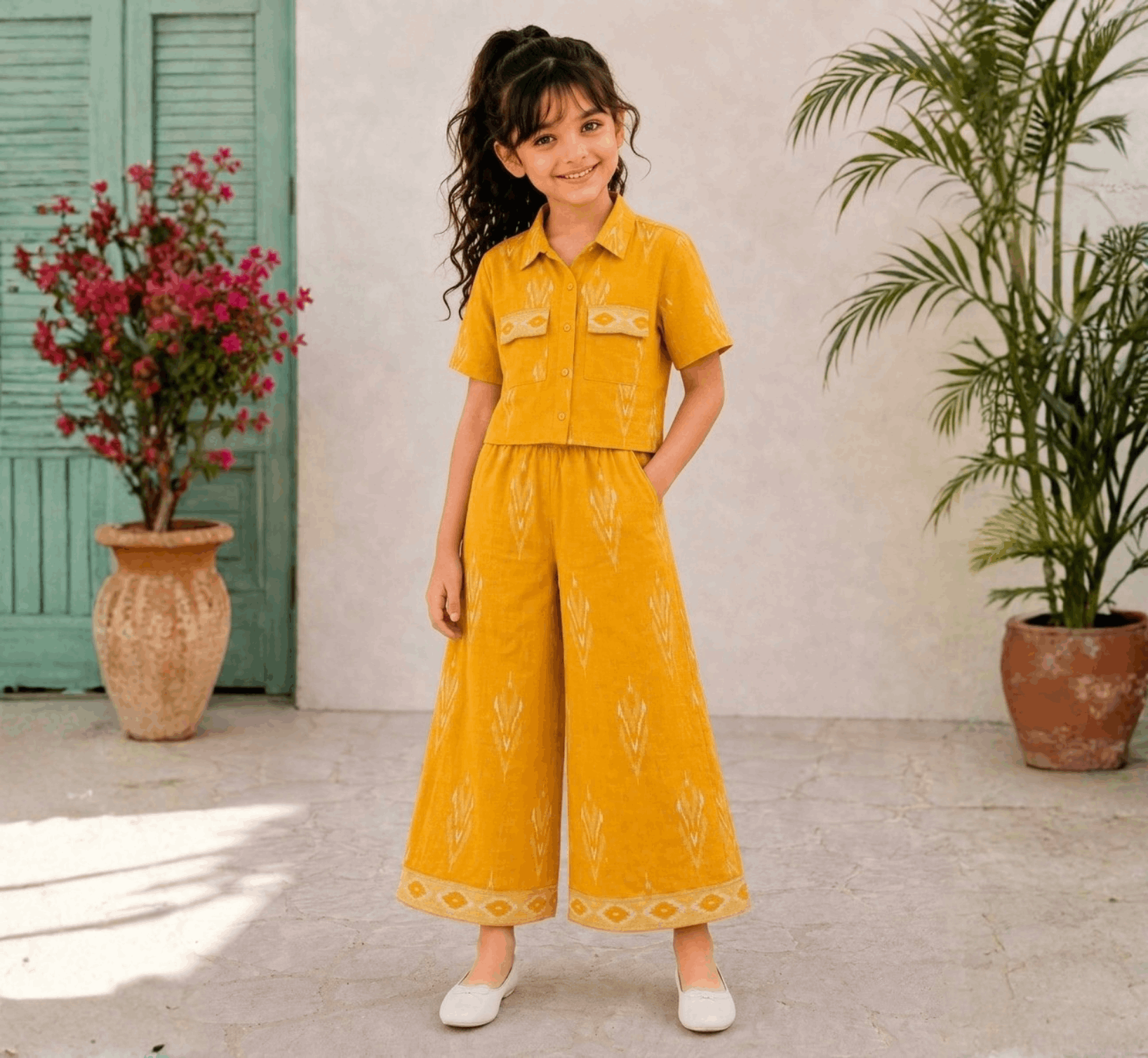 Girls Crop Shirt with Palazzo hover