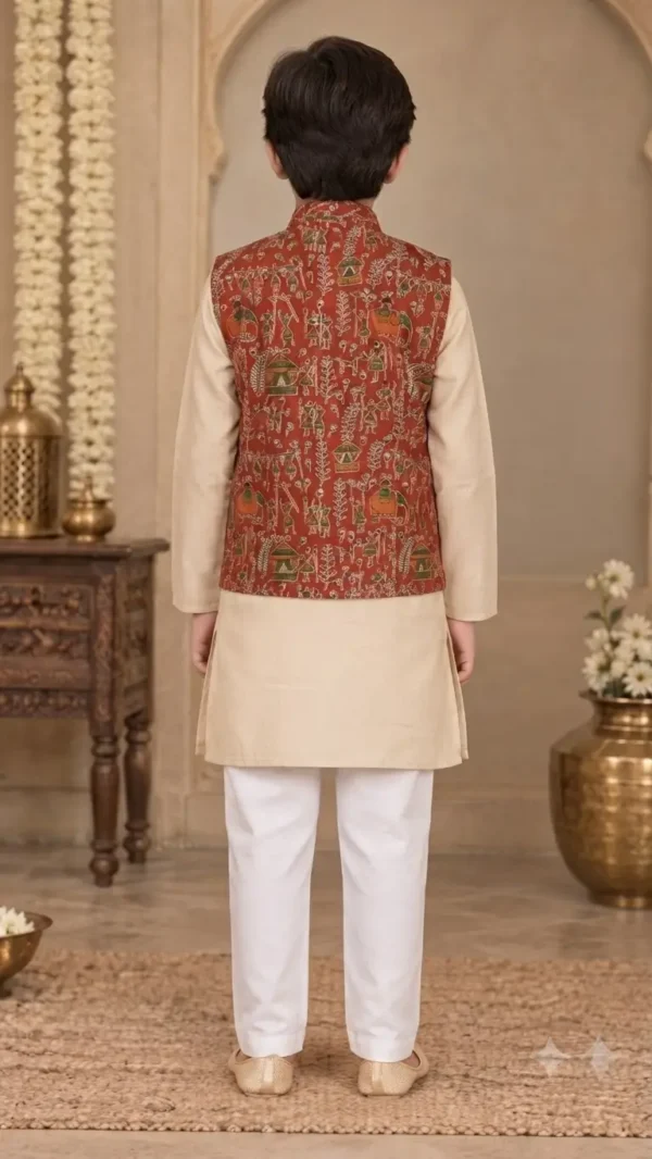 Boys Kurta Pajama with Jacket hover view